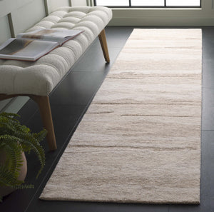 Safavieh Ebony Hand Tufted Wool Pile Area Rug - Modern Grey And Rust Design For Luxurious Home Elegance Brown ,Ivory Wool Pile Ebn221t-3