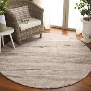 Safavieh Ebony Hand Tufted Wool Pile Area Rug - Modern Grey And Rust Design For Luxurious Home Elegance Brown ,Ivory Wool Pile Ebn221t-3