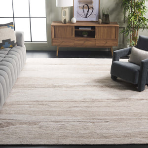 Safavieh Ebony Hand Tufted Wool Pile Area Rug - Modern Grey And Rust Design For Luxurious Home Elegance Brown ,Ivory Wool Pile Ebn221t-3