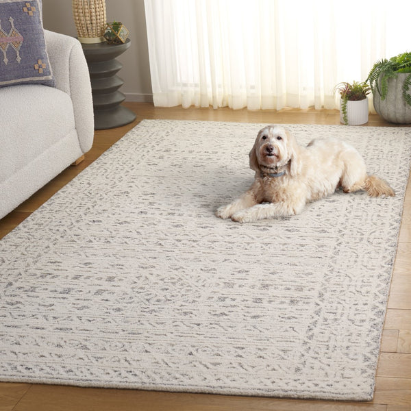 Safavieh Ebony 222f Ivory Grey Ivory ,Grey 60% Wool & 20% Cotton Ebn222f-5