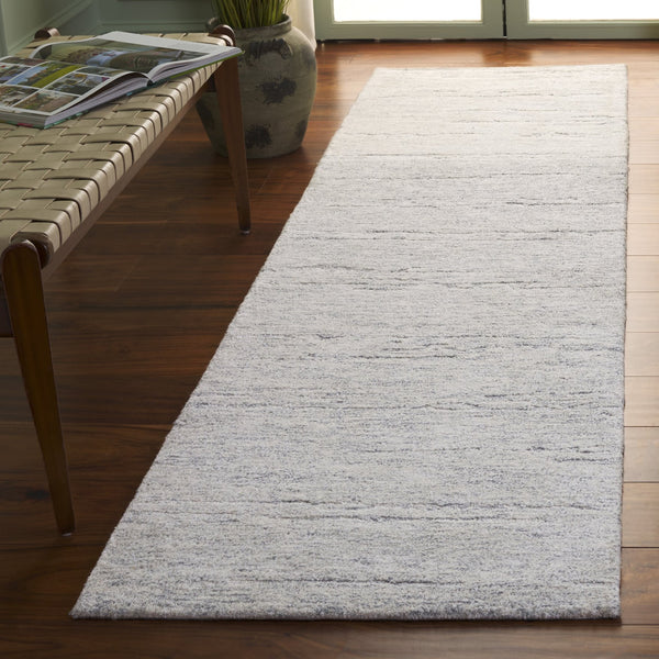 Safavieh Ebony Hand-tufted Wool Rug - Timeless Elegance For Hallways, Cozy Comfort, Artisan Crafted Quality Ivory ,Dark Grey Wool Ebn224g-6sq