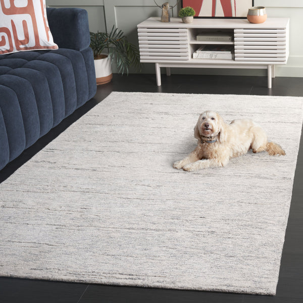 Safavieh Ebony Hand-tufted Wool Rug - Timeless Elegance For Hallways, Cozy Comfort, Artisan Crafted Quality Ivory ,Dark Grey Wool Ebn224g-6sq