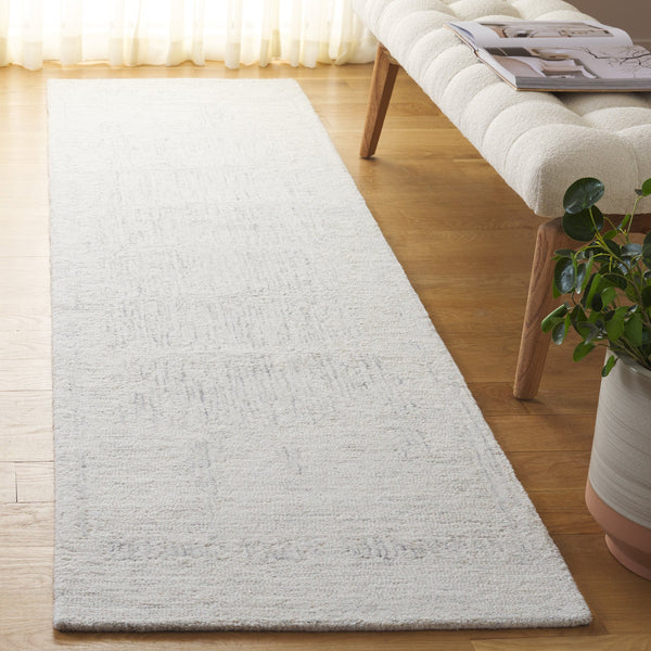 Safavieh Ebony Hand-tufted Wool Area Rug - Luxurious Modern Design With Abstract Motifs For Sophisticated Spaces Ivory ,Grey Wool Ebn227f-6r