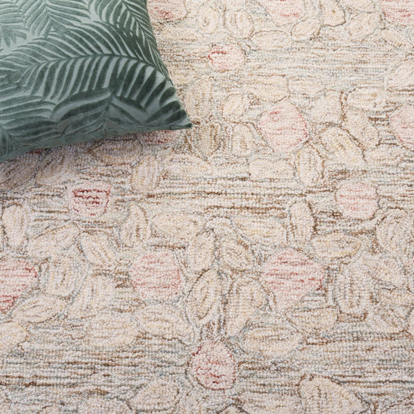 Safavieh Ebony232b Hand-tufted Area Rug - Elegant Floral Design In Soft Natural Tones For Stylish Interiors Beige ,Rust Wool & Cotton Ebn232b-6