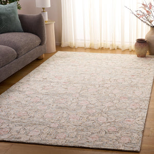 Safavieh Ebony232b Elegant Hand Tufted Wool And Cotton Runner Rug With Floral Design For Timeless Charm Beige ,Rust Wool & Cotton Ebn232b-5