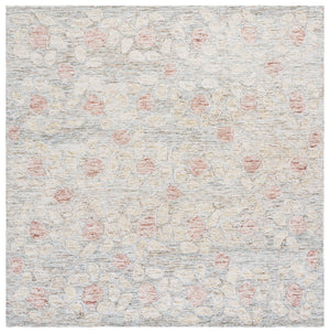 Safavieh Ebony232b Elegant Hand Tufted Wool And Cotton Runner Rug With Floral Design For Timeless Charm Beige ,Rust Wool & Cotton Ebn232b-6sq