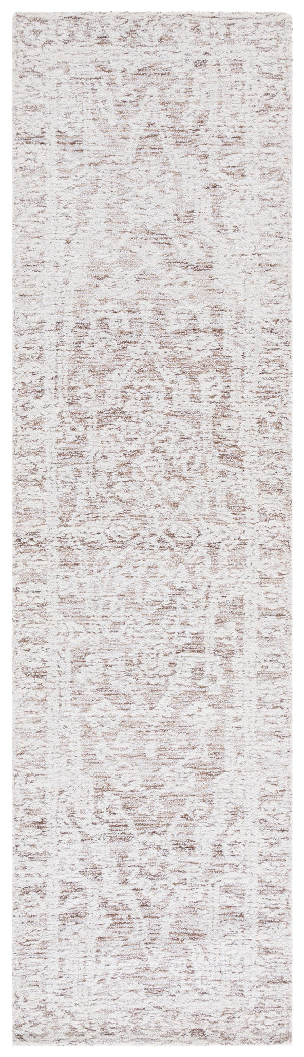 Safavieh Ebony Hand-tufted Runner Rug - Luxurious Wool & Cotton Blend, Elegant Design For Hallways & Spaces Ivory ,Brown 60% Wool 40% Cotton With Latex Ebn234t-29