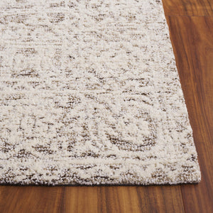 Safavieh Ebony Hand-tufted Runner Rug - Luxurious Wool & Cotton Blend, Elegant Design For Hallways & Spaces Ivory ,Brown 60% Wool 40% Cotton With Latex Ebn234t-5