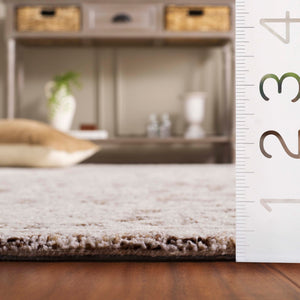 Safavieh Ebony Hand-tufted Runner Rug - Luxurious Wool & Cotton Blend, Elegant Design For Hallways & Spaces Ivory ,Brown 60% Wool 40% Cotton With Latex Ebn234t-5