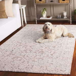 Safavieh Ebony Hand-tufted Area Rug - Luxurious Wool Blend With Elegant Motifs For Timeless Home Decor Ivory ,Brown 60% Wool 40% Cotton With Latex Ebn234t-4