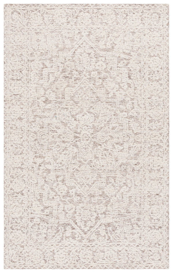 Safavieh Ebony Hand-tufted Runner Rug - Luxurious Wool & Cotton Blend, Elegant Design For Hallways & Spaces Ivory ,Brown 60% Wool 40% Cotton With Latex Ebn234t-5