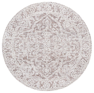 Safavieh Ebony Hand-tufted Area Rug - Luxurious Wool Blend With Elegant Motifs For Timeless Home Decor Ivory ,Brown 60% Wool 40% Cotton With Latex Ebn234t-4