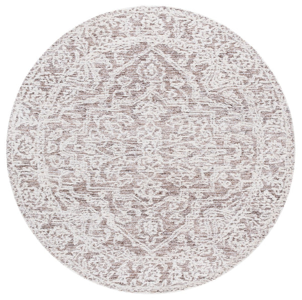 Safavieh Ebony Hand-tufted Area Rug - Luxurious Wool Blend With Elegant Motifs For Timeless Home Decor Ivory ,Brown 60% Wool 40% Cotton With Latex Ebn234t-4