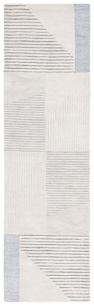 Safavieh Ebony Hand-tufted Wool And Viscose Rug - Modern Geometric Design For Sophisticated Home Decor Beige ,Grey Wool And Viscose Ebn253g-3r