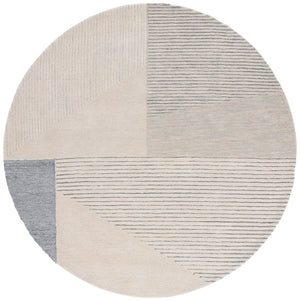 Safavieh Ebony Hand-tufted Wool And Viscose Rug - Modern Geometric Design For Sophisticated Home Decor Beige ,Grey Wool And Viscose Ebn253g-3r