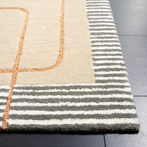 Safavieh Ebony 254 EBN254 Hand Tufted Modern Rug Beige / Blue EBN254M-8