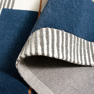 Safavieh Ebony 254 EBN254 Hand Tufted Modern Rug Beige / Blue EBN254M-8