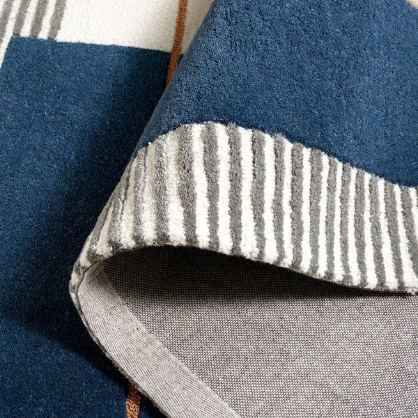 Safavieh Ebony 254 EBN254 Hand Tufted Modern Rug Beige / Blue EBN254M-8