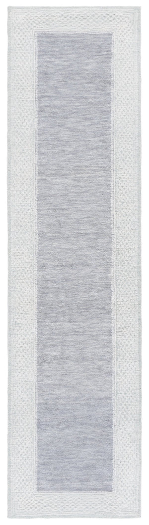 Safavieh Ebony Modern Hand-tufted Runner Rug In Elegant Grey And Ivory – Luxurious Softness For Any Space Grey ,Ivory Indian Wool Pile Ebn275f-29