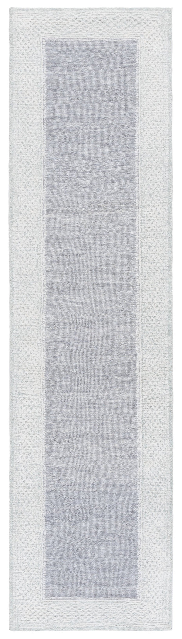 Safavieh Ebony Modern Hand-tufted Runner Rug In Elegant Grey And Ivory – Luxurious Softness For Any Space Grey ,Ivory Indian Wool Pile Ebn275f-29