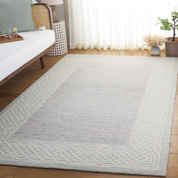 Safavieh Ebony Modern Hand-tufted Runner Rug In Elegant Grey And Ivory – Luxurious Softness For Any Space Grey ,Ivory Indian Wool Pile Ebn275f-5