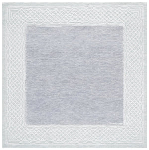 Safavieh Ebony Modern Hand-tufted Runner Rug In Elegant Grey And Ivory – Luxurious Softness For Any Space Grey ,Ivory Indian Wool Pile Ebn275f-6sq