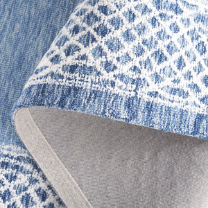 Safavieh Ebony Modern Hand-tufted Runner Rug In Elegant Grey And Ivory – Luxurious Softness For Any Space Blue ,Ivory Indian Wool Pile Ebn275m-5