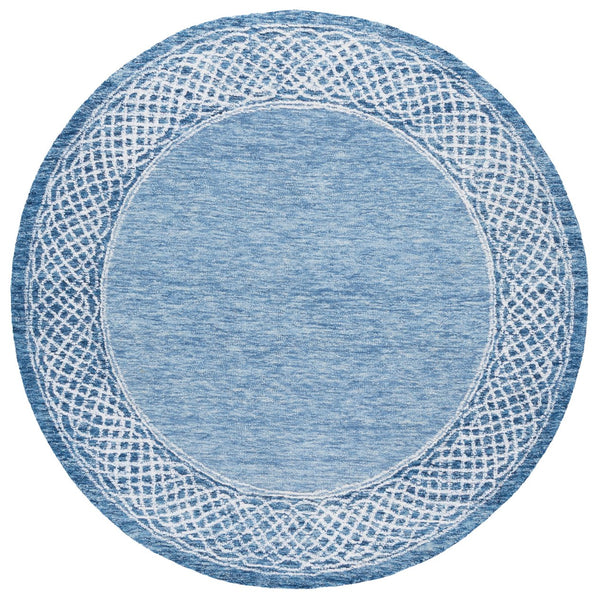 Safavieh Ebony Modern Hand-tufted Runner Rug In Elegant Grey And Ivory – Luxurious Softness For Any Space Blue ,Ivory Indian Wool Pile Ebn275m-6r