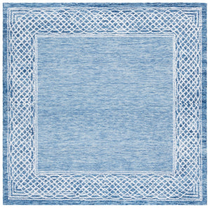 Safavieh Ebony Modern Hand-tufted Runner Rug In Elegant Grey And Ivory – Luxurious Softness For Any Space Blue ,Ivory Indian Wool Pile Ebn275m-6sq