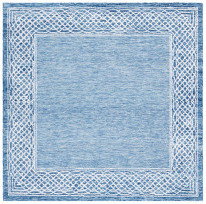 Safavieh Ebony Hand-tufted Area Rug In Grey And Ivory - Luxurious Wool, Modern Design For Any Space Blue ,Ivory Indian Wool Pile Ebn275m-6