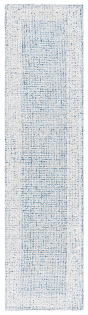 Safavieh Ebony Hand Tufted Indian Wool Pile Runner Rug - Elegant Home Accent For Hallways & Narrow Spaces Blue ,Ivory Indian Wool Pile Ebn277m-29