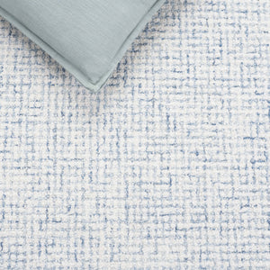 Safavieh Ebony Hand Tufted Indian Wool Pile Runner Rug - Elegant Home Accent For Hallways & Narrow Spaces Blue ,Ivory Indian Wool Pile Ebn277m-5