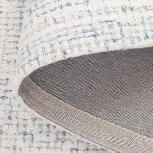 Safavieh Ebony Hand Tufted Indian Wool Pile Runner Rug - Elegant Home Accent For Hallways & Narrow Spaces Blue ,Ivory Indian Wool Pile Ebn277m-5