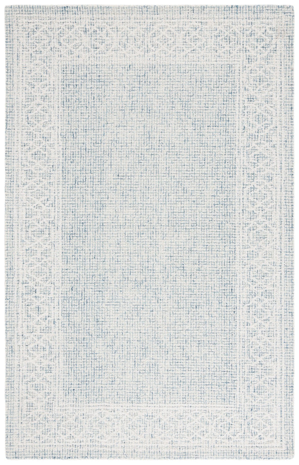 Safavieh Ebony Hand-tufted Wool Area Rug - Elegant Design With Luxurious Softness For Modern Home Decor Blue ,Ivory Indian Wool Pile Ebn277m-4