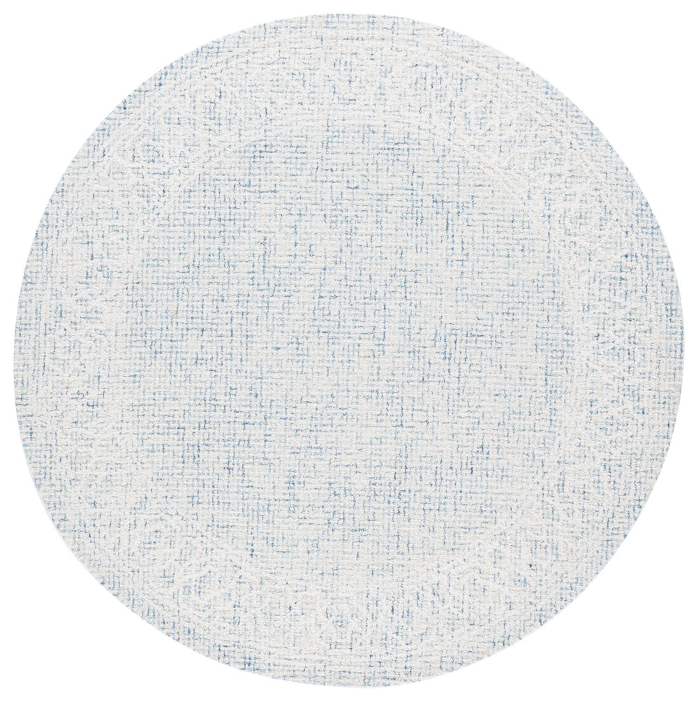 Safavieh Ebony Hand Tufted Indian Wool Pile Runner Rug - Elegant Home Accent For Hallways & Narrow Spaces Blue ,Ivory Indian Wool Pile Ebn277m-6sq