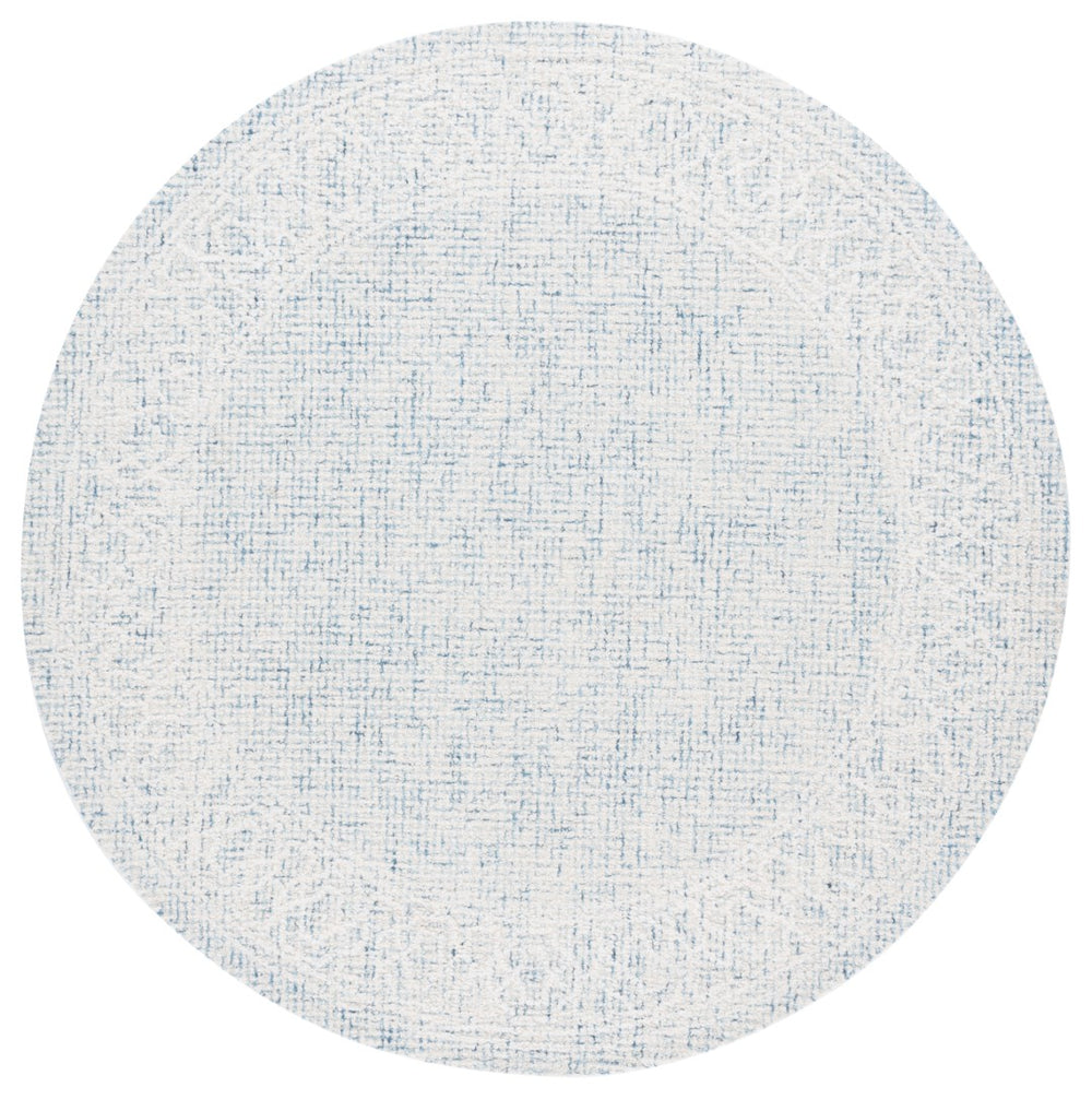 Safavieh Ebony Hand-tufted Wool Area Rug - Elegant Design With Luxurious Softness For Modern Home Decor Blue ,Ivory Indian Wool Pile Ebn277m-4