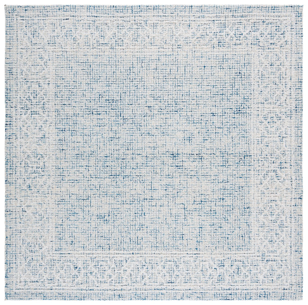 Safavieh Ebony Hand Tufted Indian Wool Pile Runner Rug - Elegant Home Accent For Hallways & Narrow Spaces Blue ,Ivory Indian Wool Pile Ebn277m-6sq