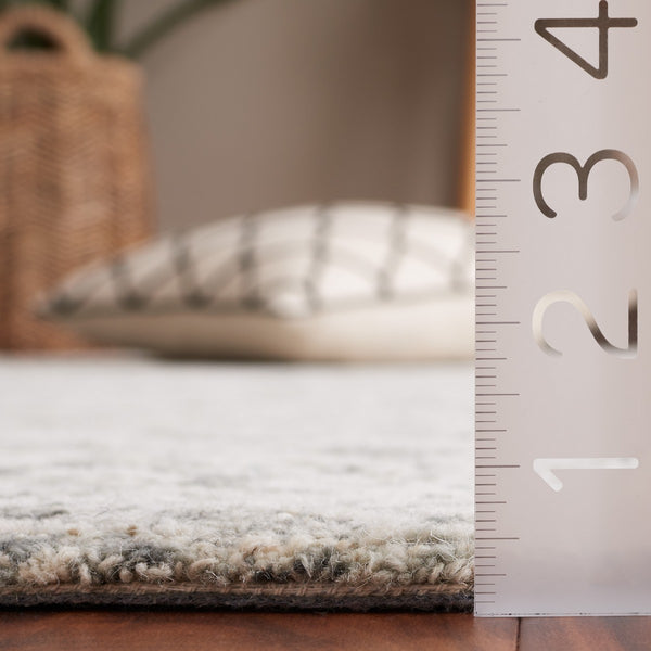 Safavieh Ebony 301 EBN301 Hand Tufted  Rug Ivory / Grey EBN301F-8