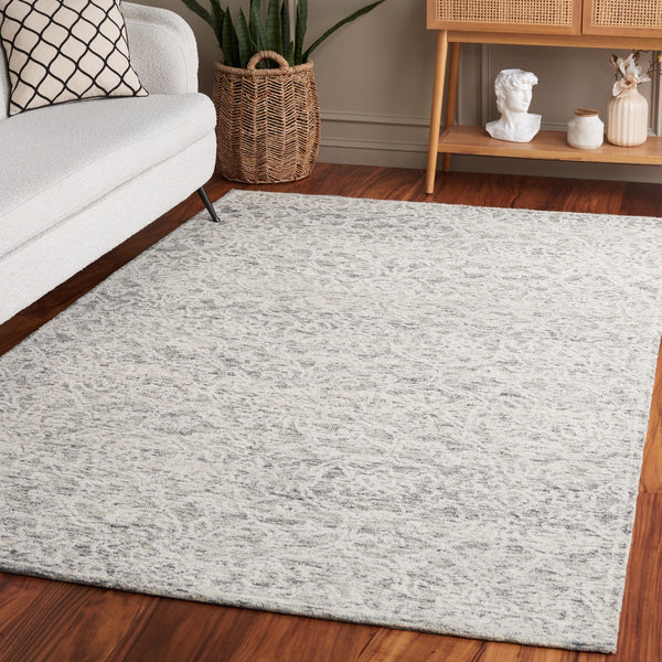 Safavieh Ebony 301 EBN301 Hand Tufted  Rug Ivory / Grey EBN301F-8