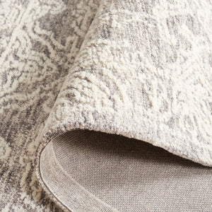 Safavieh Ebony 302 EBN302 Hand Tufted  Rug Ivory / Grey EBN302F-8