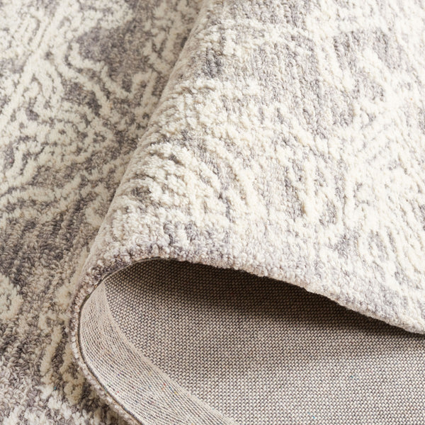 Safavieh Ebony 302 EBN302 Hand Tufted  Rug Ivory / Grey EBN302F-8