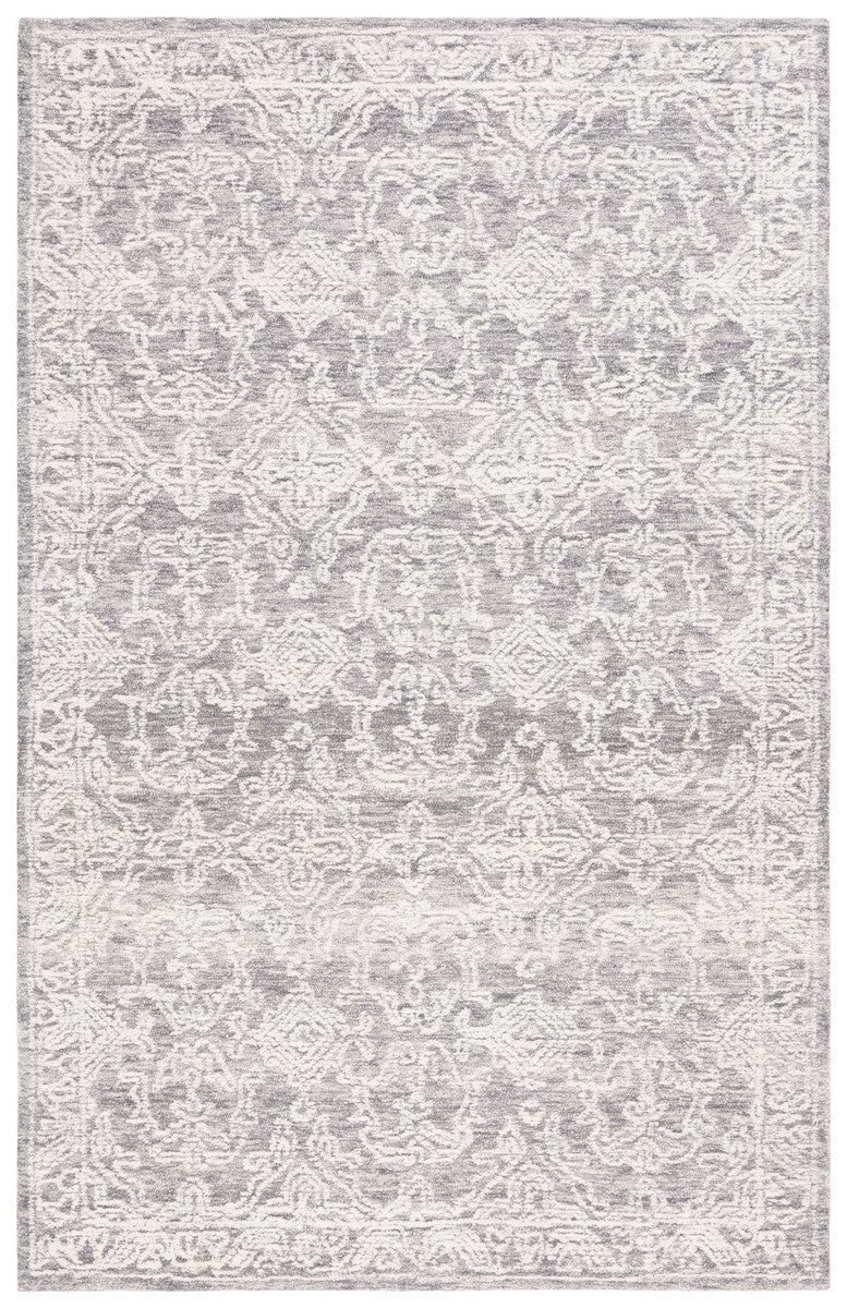 Safavieh Ebony 302 EBN302 Hand Tufted  Rug Ivory / Grey EBN302F-8