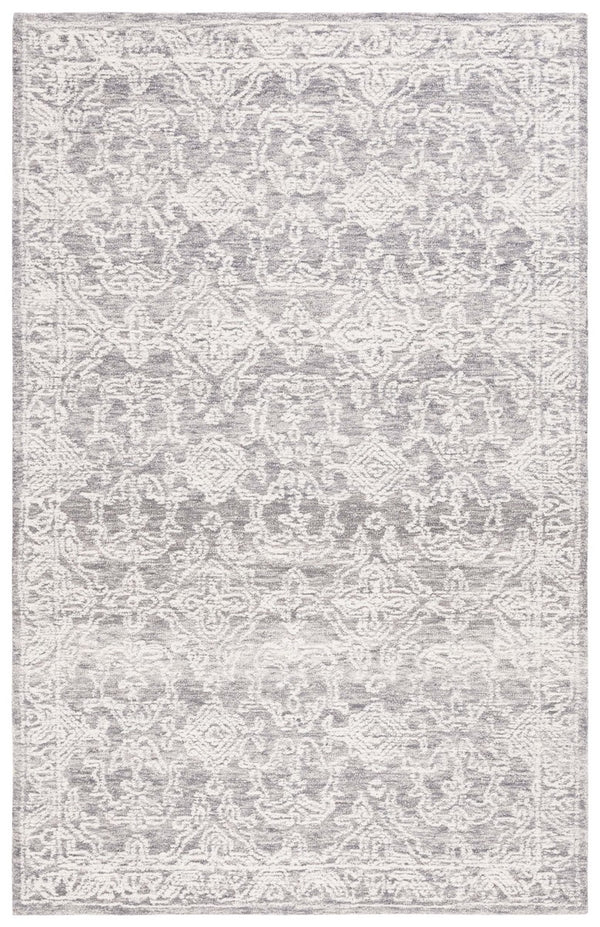 Safavieh Ebony 302 EBN302 Hand Tufted  Rug Ivory / Grey EBN302F-8
