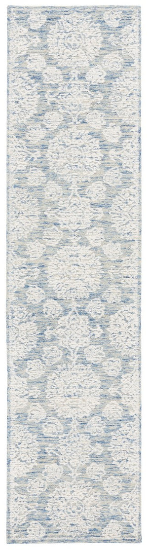 Safavieh Ebony 305 EBN305 Hand Tufted  Rug Ivory / Blue EBN305M-8