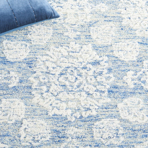 Safavieh Ebony 305 EBN305 Hand Tufted  Rug Ivory / Blue EBN305M-8