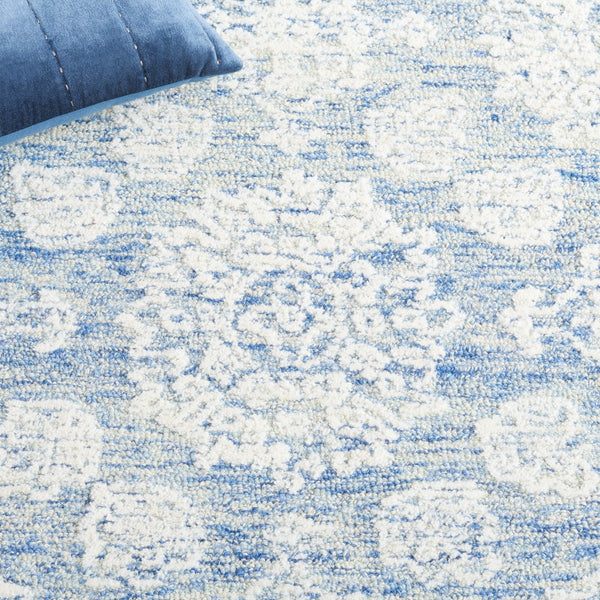 Safavieh Ebony 305 EBN305 Hand Tufted  Rug Ivory / Blue EBN305M-8