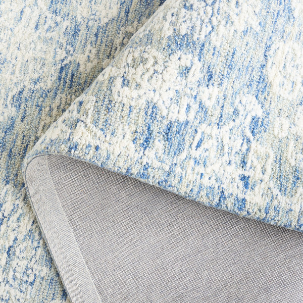 Safavieh Ebony 305 EBN305 Hand Tufted  Rug Ivory / Blue EBN305M-8