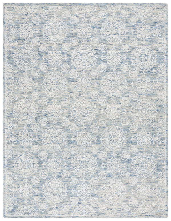 Safavieh Ebony 305 EBN305 Hand Tufted  Rug Ivory / Blue EBN305M-8