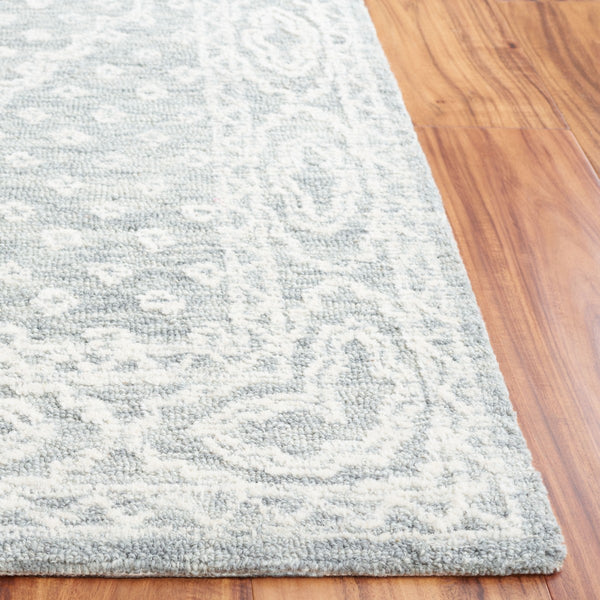 Safavieh Ebony 306 EBN306 Hand Tufted  Rug Ivory / Grey EBN306F-8