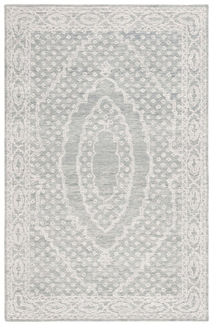 Safavieh Ebony 306 EBN306 Hand Tufted  Rug Ivory / Grey EBN306F-8